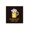 Quadro decorativo com moldura caixa branca em Placa - Que Nunca Nos Falte Cerveja Gelada - 30x30cm - - 1