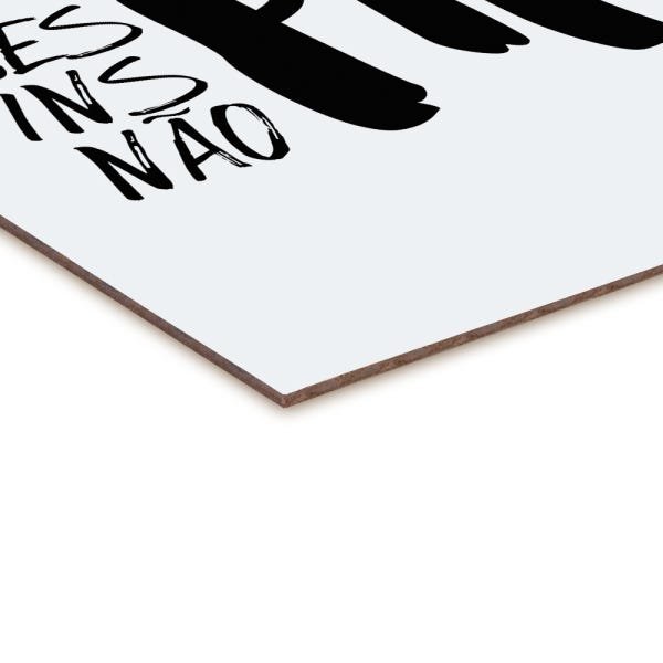 Quadro Decorativo tipo Placa Respira, Inspira, N?o Pira Branco - 46x32,5cm - Arte Maníacos - 2