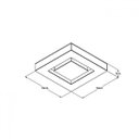 Ver imagem 3 de Plafon LED Sobrepor Endy 54cmx54cm 110V Bella Itália