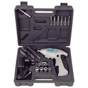 Ver imagem 2 de Parafusadeira 1/4 46 Peças para Uso Doméstico a Bateria Ni-cd 4,8 V com Maleta