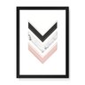 Quadro Decorativo Setas Para Baixo Verde - 23x16,25cm (Moldura caixa em laca preta) - Arte Maníacos - 1