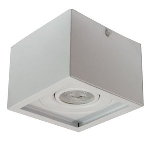 Spot Plafon Sobrepor Alumínio Recuado Branco Mr16 Gu10