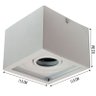Spot Plafon Sobrepor Alumínio Recuado Branco Mr16 Gu10 - 2