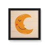 Quadro Decorativo em Madeira Lus Sorriso - 30x30cm (Moldura caixa em laca preta) - Arte Maníacos - 1
