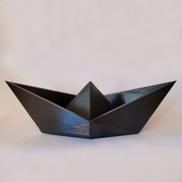 Barco de papel / escultura - Preto - GG - 2
