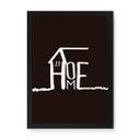 Ver imagem 1 de Quadro Decorativo Home Fundo Preto - 23x16,25cm (Moldura em laca preta) - Arte Maníacos