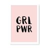 Quadro Decorativo Grl Pwr - 23x16,25cm (Moldura caixa em laca branca) - Arte Maníacos - 1