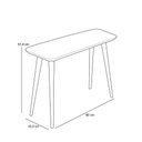 Ver imagem 3 de Mesa de Apoio Lorena para Recepção Carvalho Intense/ Off White - Bela Móveis
