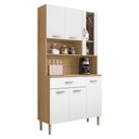 Ver imagem 1 de Armário de Cozinha Compacta 90cm Bruna K02 Freijó/supremo - Mpozenato