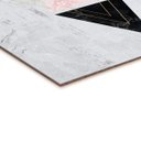 Ver imagem 2 de Quadro decorativo com moldura caixa branca em Placa - Triangulos Concreto 3 - 30x30cm - Arte Maníaco