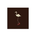Ver imagem 1 de Quadro decorativo com moldura caixa branca em Placa - Flamingo Salto Alto - 30x30cm - Arte Maníacos
