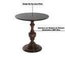 Ver imagem 3 de Mesa Lateral Decorativa Para Sala de Estar Rialto 70x76 Imbuia/Preto - Gran Belo