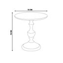 Ver imagem 2 de Mesa Lateral Decorativa Para Sala de Estar Rialto 70x76 Imbuia/Preto - Gran Belo