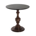 Ver imagem 1 de Mesa Lateral Decorativa Para Sala de Estar Rialto 70x76 Imbuia/Preto - Gran Belo