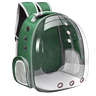 Mochila Pet Transporte Cães Gato Visão 360 Panorâmica Passeio Confortável: Cor:verde - 1