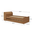 Ver imagem 3 de Cama Solteiro com Cama Auxiliar Lumina Espresso Móveis Marrom/Nogal