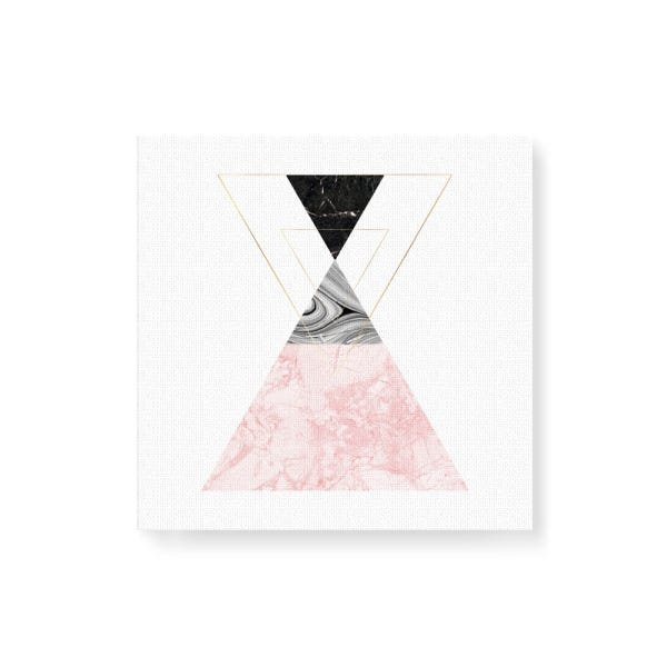 Quadro Decorativo em Tela Canvas Geométrico Triângulos Pirâmide - 30x30cm - Arte Maníacos - 1