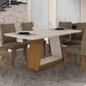 Mesa de Jantar 6 Lugares Tampo Vidro Gênova Leifer - 2