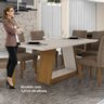 Mesa de Jantar 6 Lugares Tampo Vidro Gênova Leifer - 4