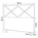 Ver imagem 3 de Cabeceira Cama Box Casal King Size Cairo 195cm Marrom