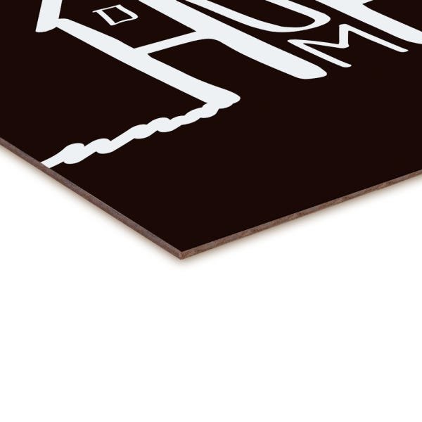 Quadro Decorativo tipo Placa Home Fundo Preto - 20x20cm - Arte Maníacos - 2