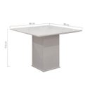 Ver imagem 2 de Mesa de Jantar 4 Lugares Tampo MDF/Vidro Napoli Leifer