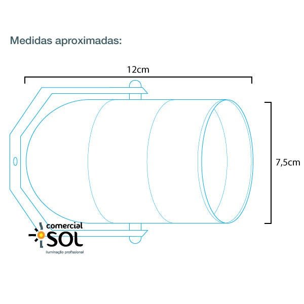 Canhão Refletor PAR 20 spot prata com porta-gelatina - 4