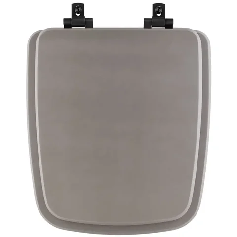 Tampa de Vaso MDF Com Fechamento Lento Boss Stone (Cinza Fosco) para Louça Incepa com Ferragem