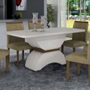 Ver imagem 3 de Mesa de Jantar 6 Lugares Tampo Vidro Atenas Leifer