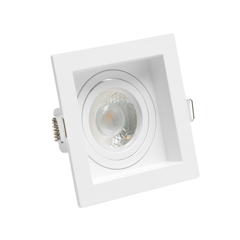 Kit 10x Spot Embutir Recuado Gu10 C/ Lâmpada Eco 6w Stella Cor:branco - Branco Quente