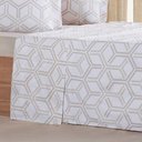 Ver imagem 5 de Jogo de Cama Casal 4 Pçs 200 Fios 100% Algodão 140x190x35cm Rayon