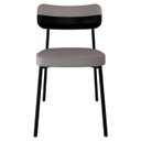 Ver imagem 6 de Cadeira de Jantar Estofada Kit 4 Ella M25 Linho Cinza Cl/preto - Mpozenato