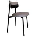Ver imagem 5 de Cadeira de Jantar Estofada Kit 4 Ella M25 Linho Cinza Cl/preto - Mpozenato