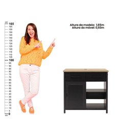 Gabinete Armário Banheiro Ditália Bn-04 Preto - 6