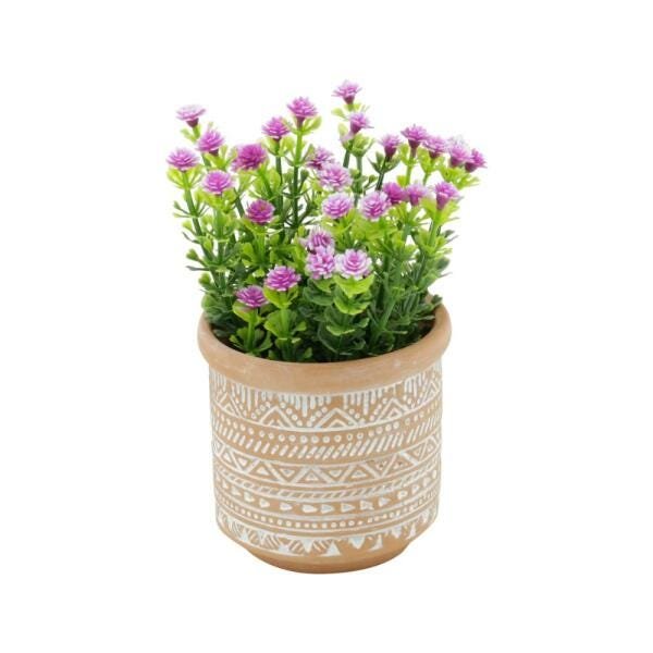 VASO CERÂMICA TERRACOTA FAT EDGE BARRO PEQ 8X7,5CM - 3