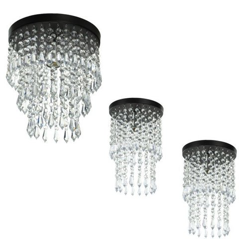 Kit 2 Lustre Plafon Spark + Lustre Plafon Manucrillic Preto