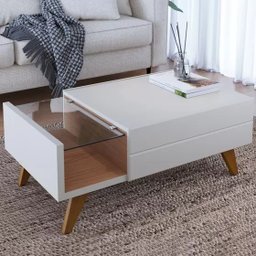 Mesa de Centro Noronha - Off White Matte / Freijo Colibri Industria e Comercio de Moveis Ltda - 1