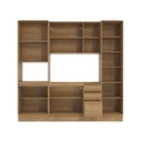 Ver imagem 3 de Cozinha Compacta com Kit Forno Celeste Kappesberg 100% Mdf Nogueira 240cm