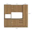 Ver imagem 4 de Cozinha Compacta com Kit Forno Celeste Kappesberg 100% Mdf Nogueira 240cm
