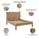 Ver imagem 3 de Cama Casal 160cm Madeira Maciça Nira Tauari F07 - Mpozenato
