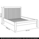 Ver imagem 4 de Cama Casal 160cm Madeira Maciça Nira Tauari F07 - Mpozenato