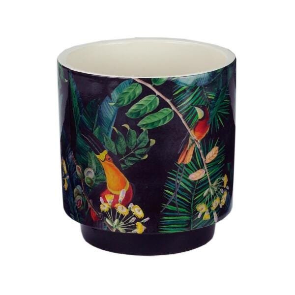 VASO DECORATIVO CERÂMICA TROPICAL 12x13cm - 1