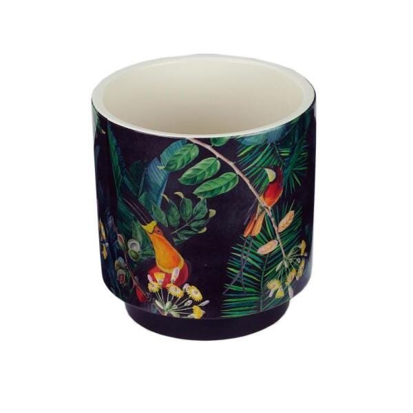VASO DECORATIVO CERÂMICA TROPICAL 12x13cm - 2