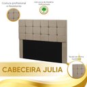 Ver imagem 5 de Cabeceira Julia Casal 140cm Estofada Bege Shop Das Cabeceira Bege