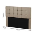 Ver imagem 2 de Cabeceira Julia Casal 140cm Estofada Bege Shop Das Cabeceira Bege