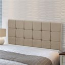 Ver imagem 4 de Cabeceira Julia Casal 140cm Estofada Bege Shop Das Cabeceira Bege