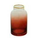 Ver imagem 1 de VASO VIDRO OMBRÉ CORAL 8x14cm