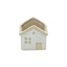 MINI CACHEPOT PORCELANA OPEN CEILING HOUSE BRANCO/BEGE 7X8X6 - 1
