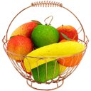 Ver imagem 1 de Kit Fruteira Redonda com Frutas Artificial 12pçs em Isopor