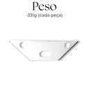 Ver imagem 6 de Kit 2 Suportes de Prateleira 22cm Trapézio com Furos Aço Reforçado Design Moderno